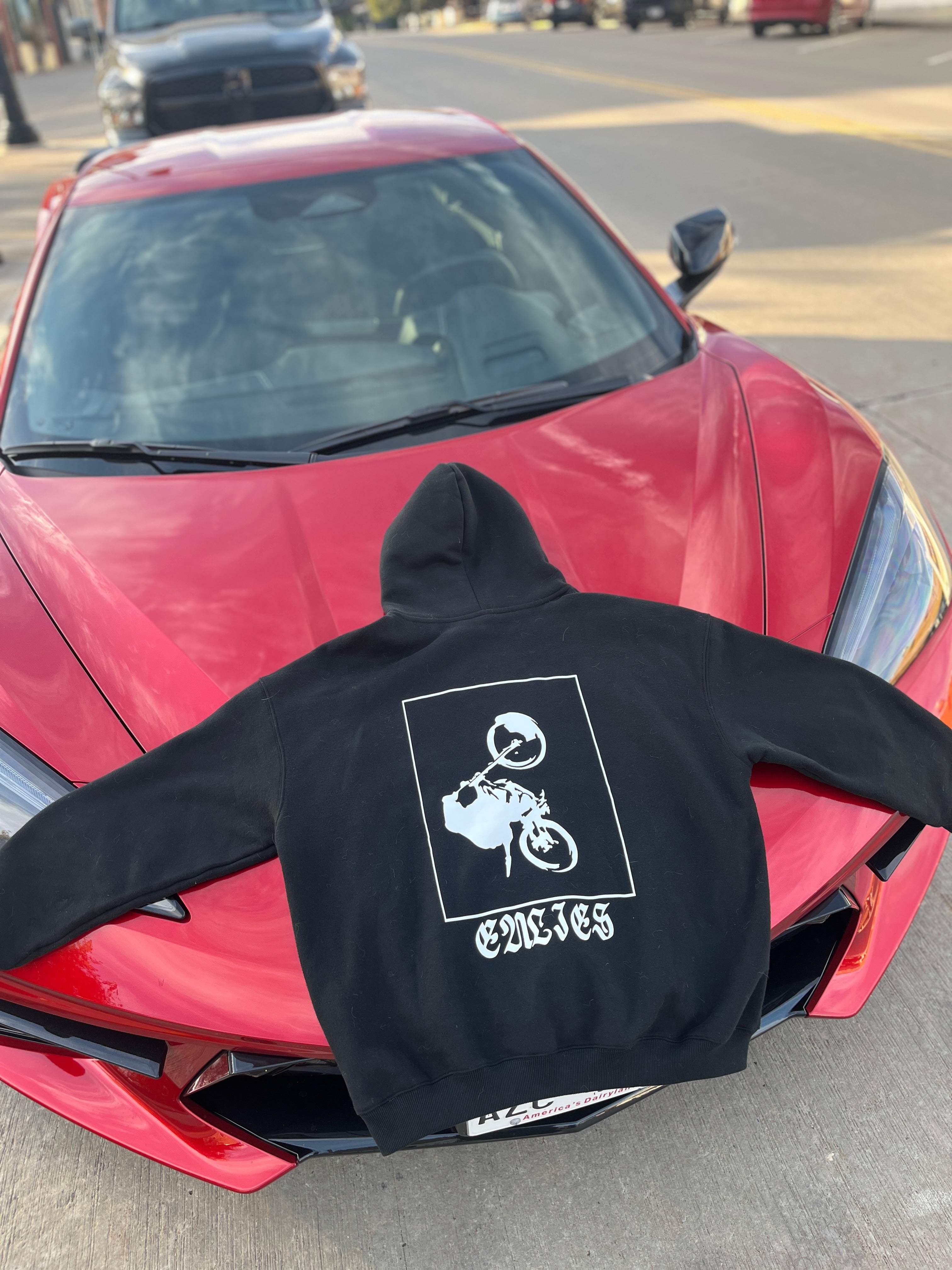 Emoto Styled 12o'clock Scrape Hoodie