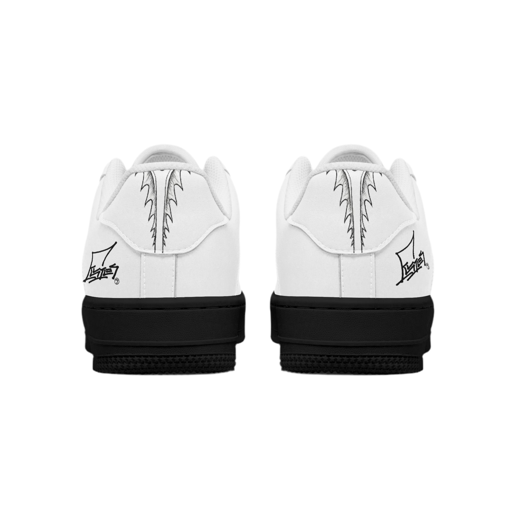 Exclusive Black Soled Signature Eyed Lowtop Sneakers