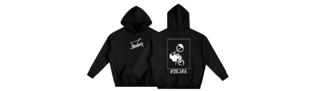 Emoto Styled 12o'clock Scrape Hoodie