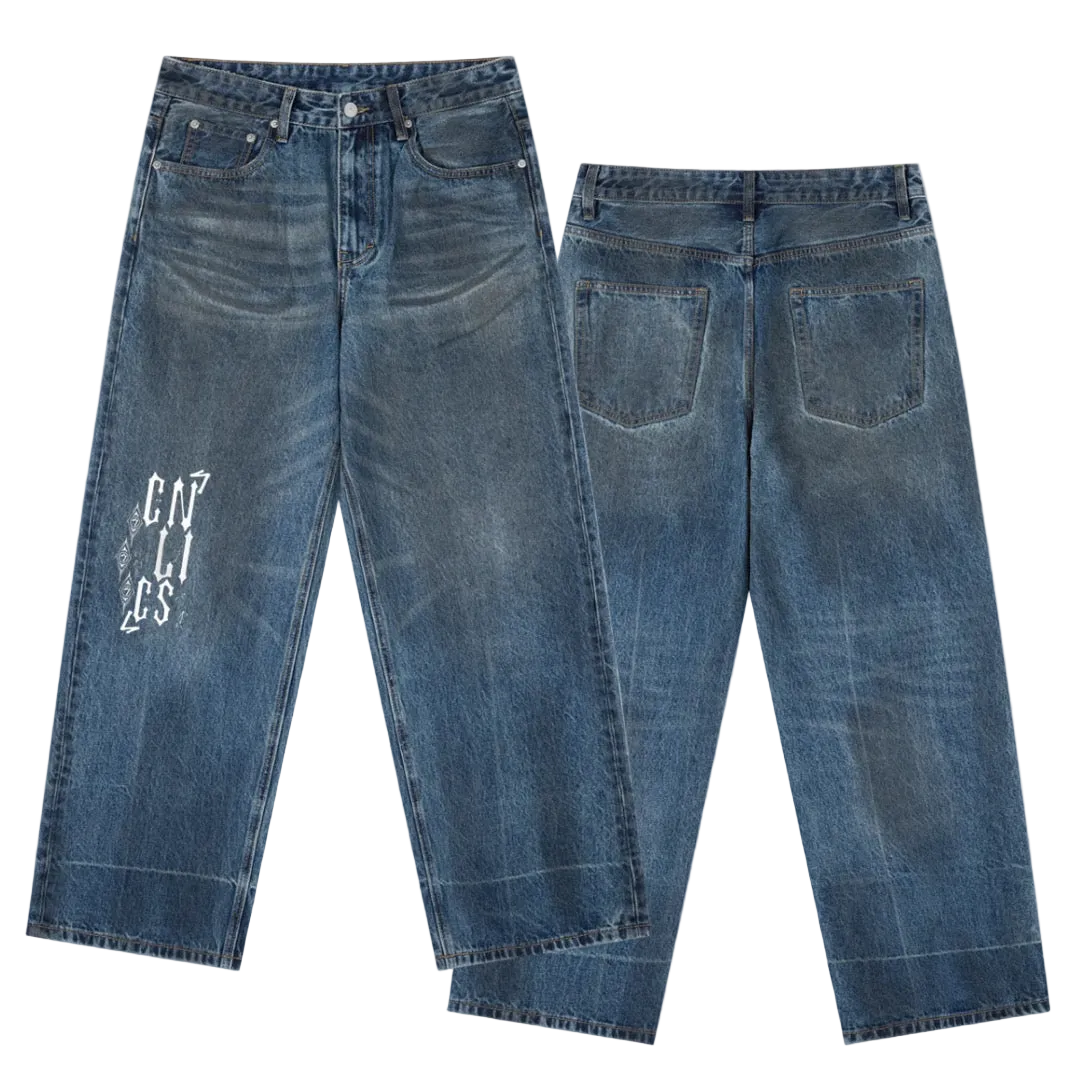 Signature Papyrus Bikelife Styled Blue Jeans