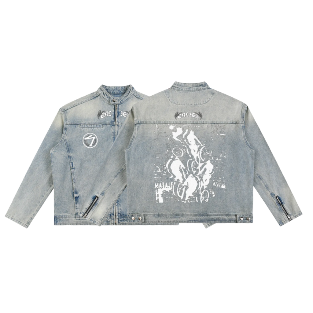 Handed Signature Zip Up Jacket