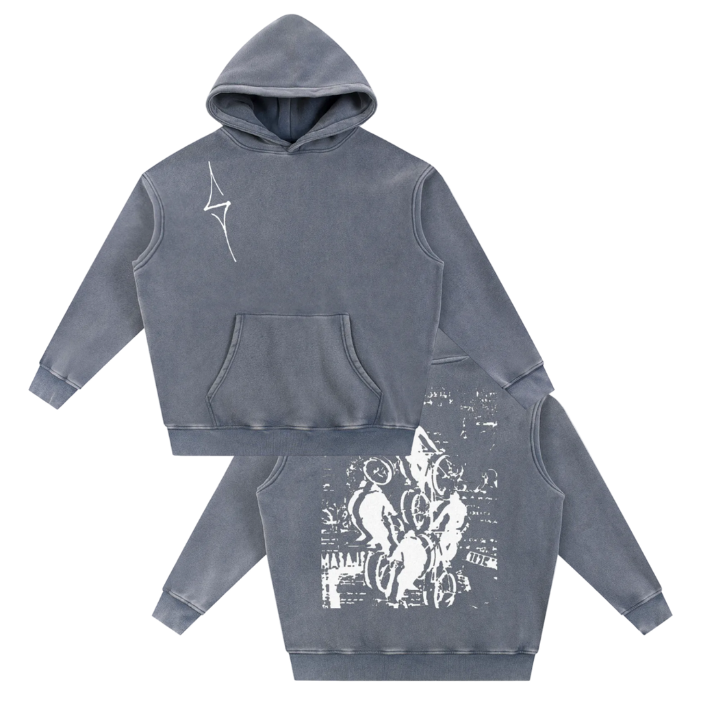 Bikelife Styled Blue Swerve Hoodie