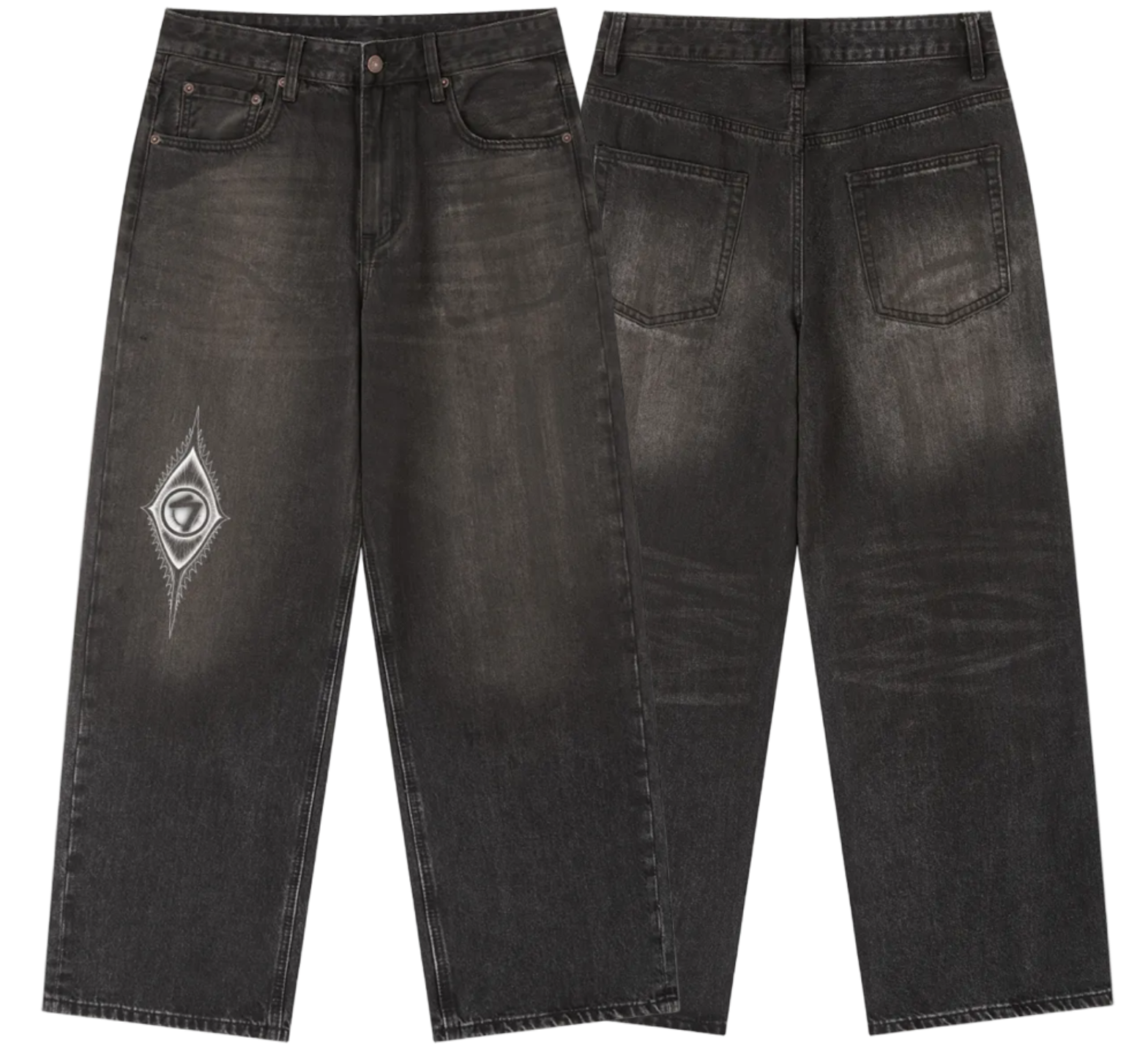 Vintage Wash Heavyweight Denim Jeans