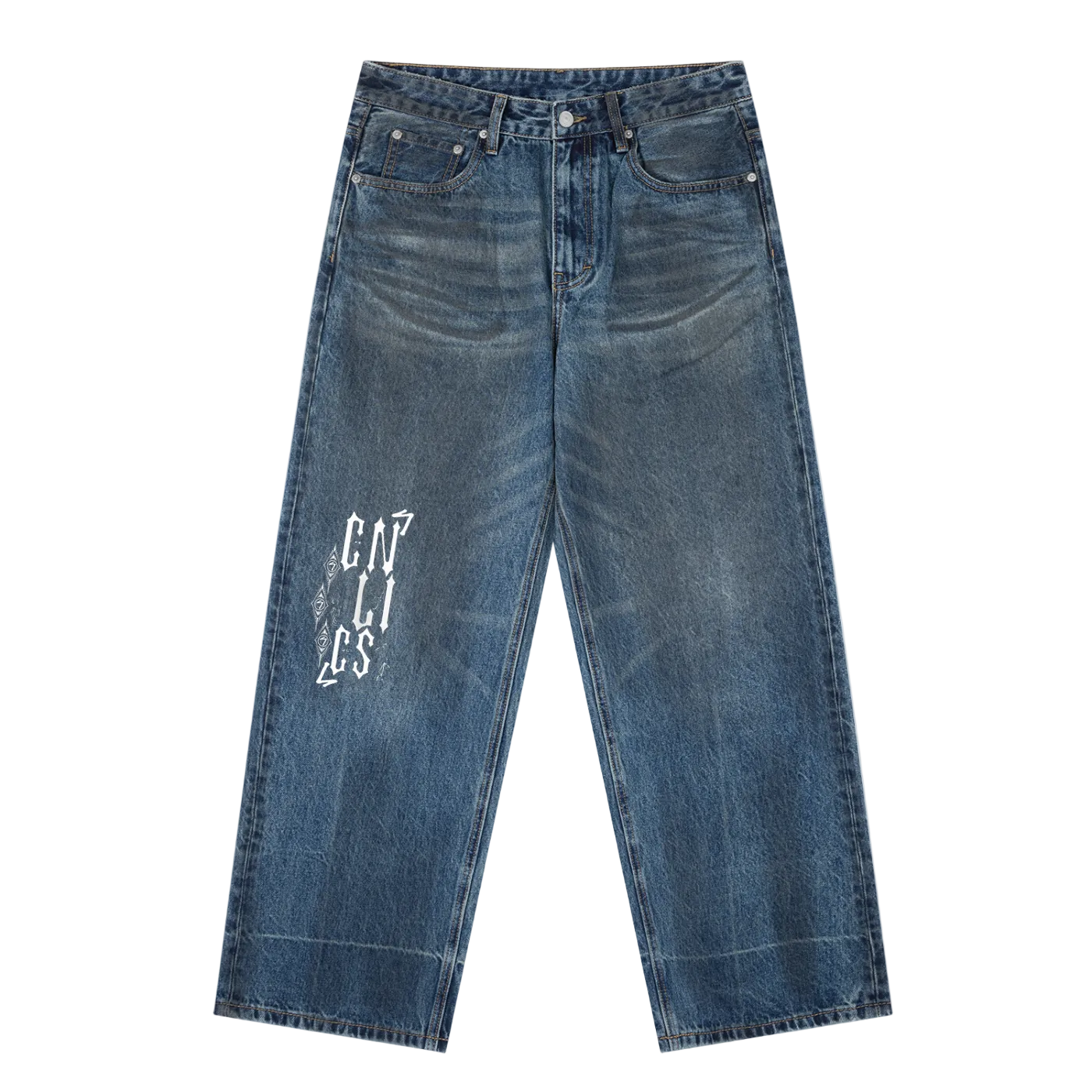 Signature Papyrus Bikelife Styled Blue Jeans