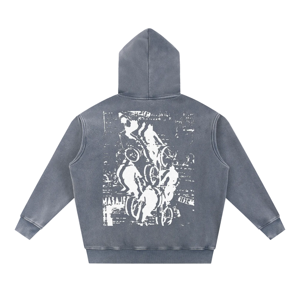 Bikelife Styled Blue Swerve Hoodie